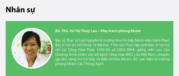 Bác Sĩ Lan Phòng Khám Cây Thông Xanh: Thông Tin Chi Tiết & Dịch Vụ