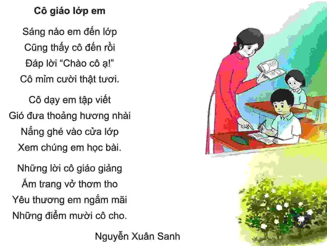 Tuyển Tập Bài Thơ Hay & Ý Nghĩa Về Cô Giáo Em Dành Cho Bé