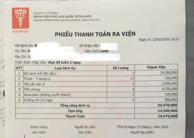 Bảng Giá Dịch Vụ Bệnh Viện Phụ Sản Quốc Tế Sài Gòn (sih) Chi Tiết & Cập Nhật Mới Nhất