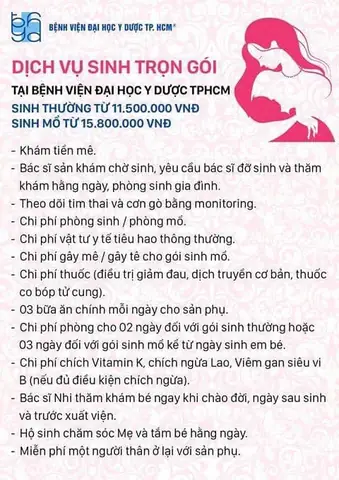 Chi Phí Sinh Con Tại Bệnh Viện Đại Học Y Dược Tphcm: Báo Giá Chi Tiết Sinh Thường & Sinh Mổ