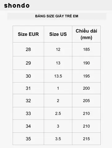 Bảng Size Giày Us Trẻ Em: Hướng Dẫn Chọn Size Chuẩn & Chi Tiết Theo Độ Tuổi Bảng Size Giày Us Trẻ Em: Hướng Dẫn Chọn Size Chuẩn & Chi Tiết Theo Độ Tuổi