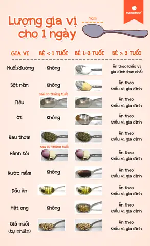 Bé 1 Tuổi Ăn Gia Vị Gì An Toàn & Lợi Ích Sức Khỏe Cho Bé
