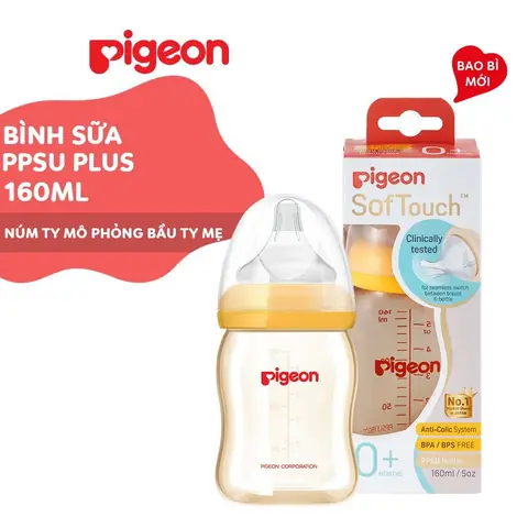 Bí Quyết Chọn Bình Sữa Pigeon Ppsu Plus 160ml: Hướng Dẫn Chi Tiết Cho Mẹ Bỉm Sữa