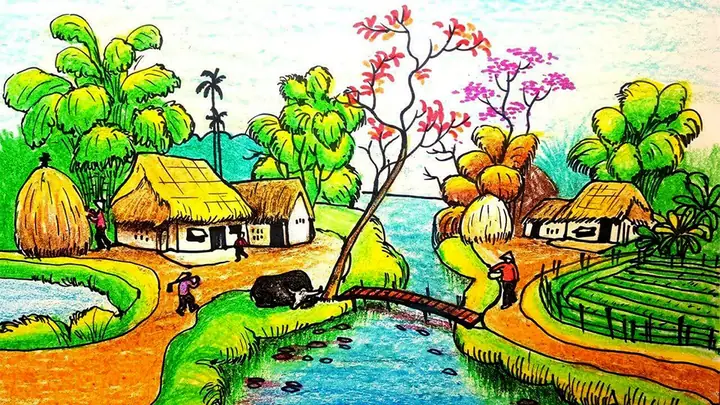 Bức Tranh Đề Tài Quê Hương Em: Tuyển Tập Ý Tưởng Sáng Tạo Và Hướng Dẫn Vẽ Đẹp