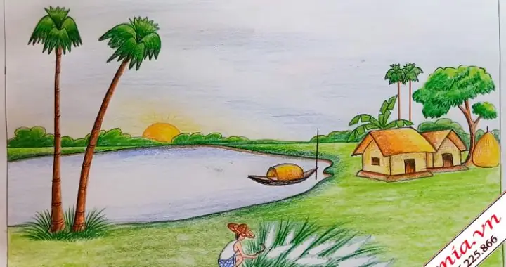 Tuyển Tập Tranh Phong Cảnh Quê Hương Đẹp Nhất & Hướng Dẫn Vẽ Đơn Giản