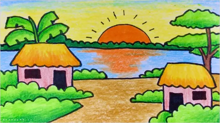 Tuyển Tập Tranh Phong Cảnh Quê Hương Đẹp Nhất & Hướng Dẫn Vẽ Đơn Giản