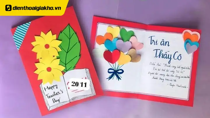 Top 50+ Mẫu Thiệp 20/11 Đẹp, Ý Nghĩa & Cách Tự Làm Tặng Thầy Cô