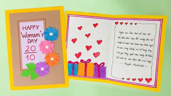 Hướng Dẫn Cách Làm Thiệp 20/10 Bằng Tay Đơn Giản, Độc Đáo Tặng Mẹ Và Cô Giáo Hướng Dẫn Cách Làm Thiệp 20/10 Bằng Tay Đơn Giản, Độc Đáo Tặng Mẹ Và Cô Giáo