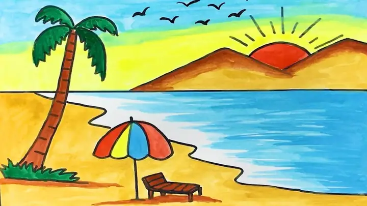 Cách Vẽ Biển