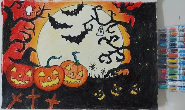 Cách Vẽ Halloween