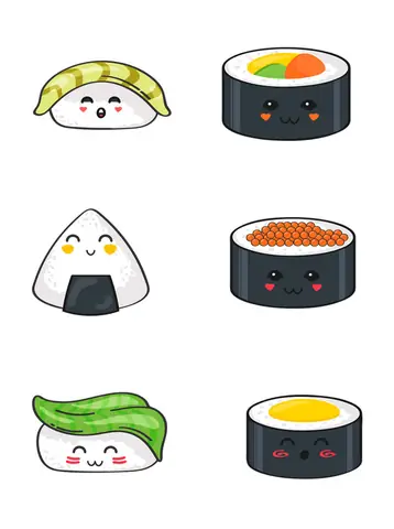 Cách Vẽ Sushi