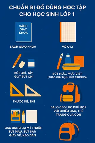 Chuẩn Bị Hành Trang Hoàn Hảo Cho Con Vào Lớp 1: Cẩm Nang Đầy Đủ Từ A-z Chuẩn Bị Hành Trang Hoàn Hảo Cho Con Vào Lớp 1: Cẩm Nang Đầy Đủ Từ A-z