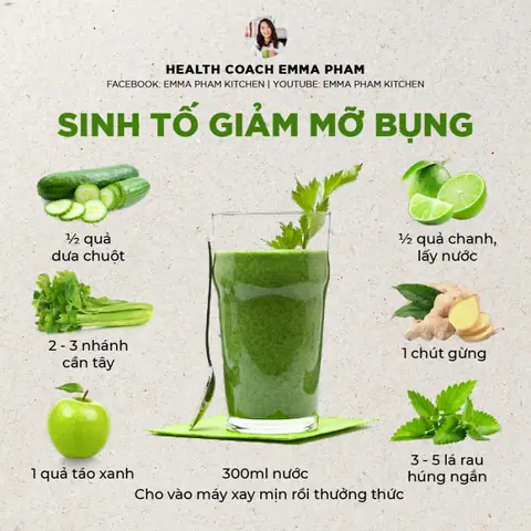 Công Thức Sinh Tố Giảm Cân: 15+ Công Thức Đẹp Da, Dễ Làm, Hiệu Quả Nhanh Chóng
