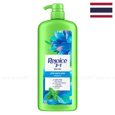 Dầu Gội Rejoice 3 Trong 1: Sạch Gàu, Tóc Mượt, Tươi Mát Toàn Diện Dầu Gội Rejoice 3 Trong 1: Sạch Gàu, Tóc Mượt, Tươi Mát Toàn Diện