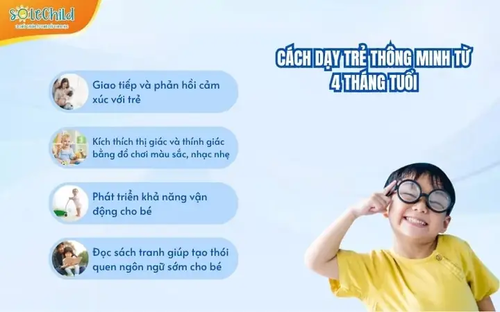 Dạy Bé 4 Tháng Tuổi: Cẩm Nang Toàn Diện Phát Triển Thông Minh Và Khoẻ Mạnh