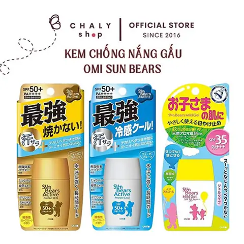 Kem Chống Nắng Omi Sun Bears Nhật Bản: Review, Thành Phần & Công Dụng Chi Tiết