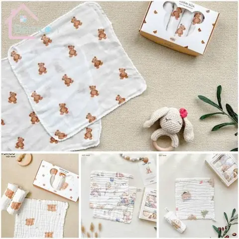 Kích Thước Khăn Sữa Cho Bé: Chọn Chuẩn, Dùng Hay Cho Mọi Giai Đoạn