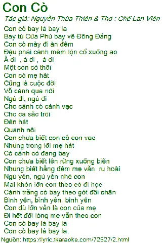 Lời Bài Hát Con Cò Đi Ăn Đêm: Ý Nghĩa, Lời Ca Và Nguồn Gốc Sâu Xa Lời Bài Hát Con Cò Đi Ăn Đêm: Ý Nghĩa, Lời Ca Và Nguồn Gốc Sâu Xa