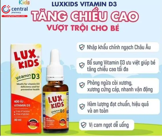 Lux Kid D3 Cho Trẻ Sơ Sinh: Hướng Dẫn Sử Dụng, Liều Dùng Và Lợi Ích Bổ Sung