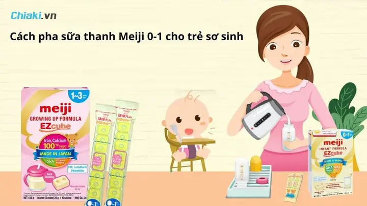 Hướng Dẫn Pha Sữa Meiji Cho Trẻ Sơ Sinh Đúng Cách: Chuẩn Tỷ Lệ, Nhiệt Độ & Lưu Ý Hướng Dẫn Pha Sữa Meiji Cho Trẻ Sơ Sinh Đúng Cách: Chuẩn Tỷ Lệ, Nhiệt Độ & Lưu Ý