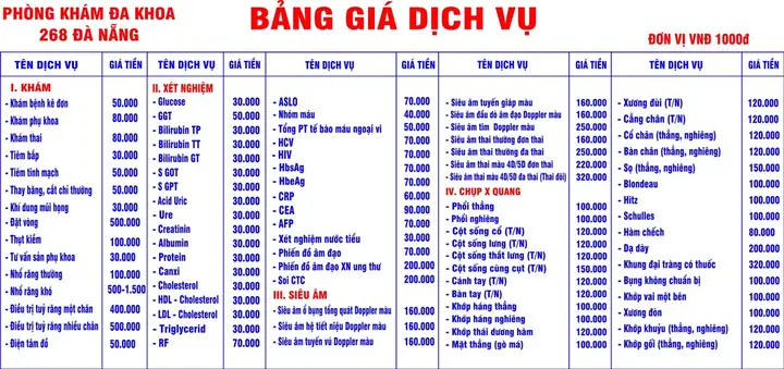 Phòng Khám Đa Khoa 268 Đà Nẵng Hải Phòng: Dịch Vụ Siêu Âm Thai Sản & Tổng Quát Uy Tín