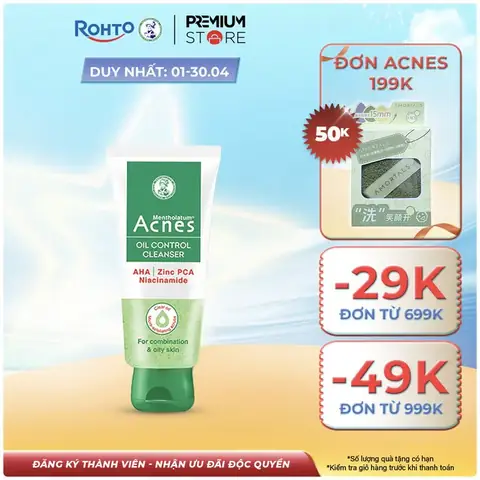 Sữa Rửa Mặt Acnes Oil Control Cleanser: Sạch Nhờn, Ngừa Mụn, Cho Da Luôn Tươi Mát
