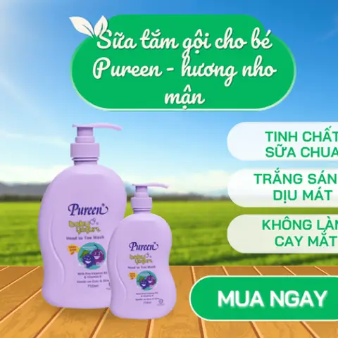 Sữa Tắm Gội Cho Bé Pureen: An Toàn, Dịu Nhẹ, Nuôi Dưỡng Làn Da Bé Toàn Diện Sữa Tắm Gội Cho Bé Pureen: An Toàn, Dịu Nhẹ, Nuôi Dưỡng Làn Da Bé Toàn Diện