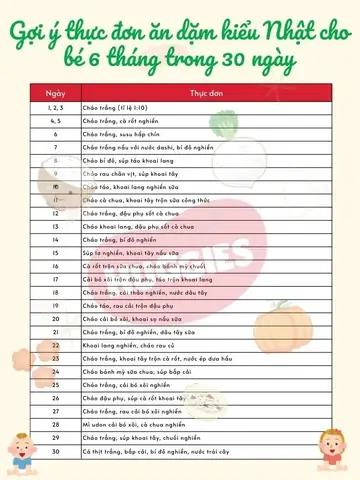 Thực Đơn Ăn Dặm Kiểu Nhật Cho Bé 7 Tháng: Chuẩn Nhật, Ngon Miệng, Tăng Cân