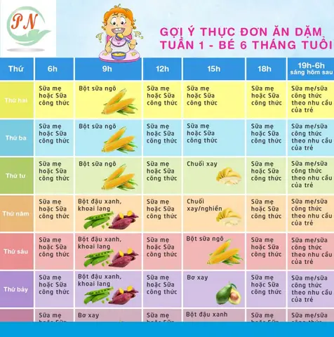 Thực Đơn Ăn Dặm Cho Bé 6 Tháng: Đủ Dưỡng Chất, Tăng Cân Khỏe Mạnh