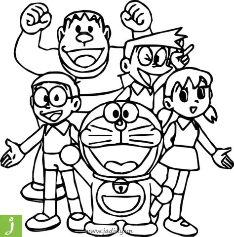 Tuyển Tập Tranh Tô Màu Doraemon Và Những Người Bạn Đẹp Nhất Cho Bé Tập Tô Sáng Tạo