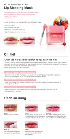 Mặt Nạ Ngủ Môi Laneige: Tác Dụng, Cách Dùng Hiệu Quả & Bí Quyết Sở Hữu Đôi Môi Mềm Mịn