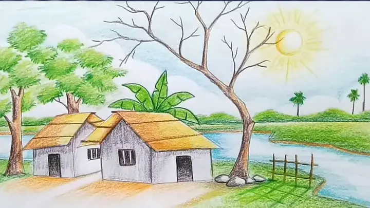 Hướng Dẫn Vẽ Tranh Phong Cảnh Quê Hương Đơn Giản, Dễ Dàng Thực Hiện Hướng Dẫn Vẽ Tranh Phong Cảnh Quê Hương Đơn Giản, Dễ Dàng Thực Hiện